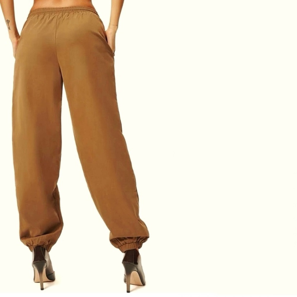 Good American Essential Track Gold Bronze Windbreaker Jogger Pant size 1 Small - Picture 3 of 12